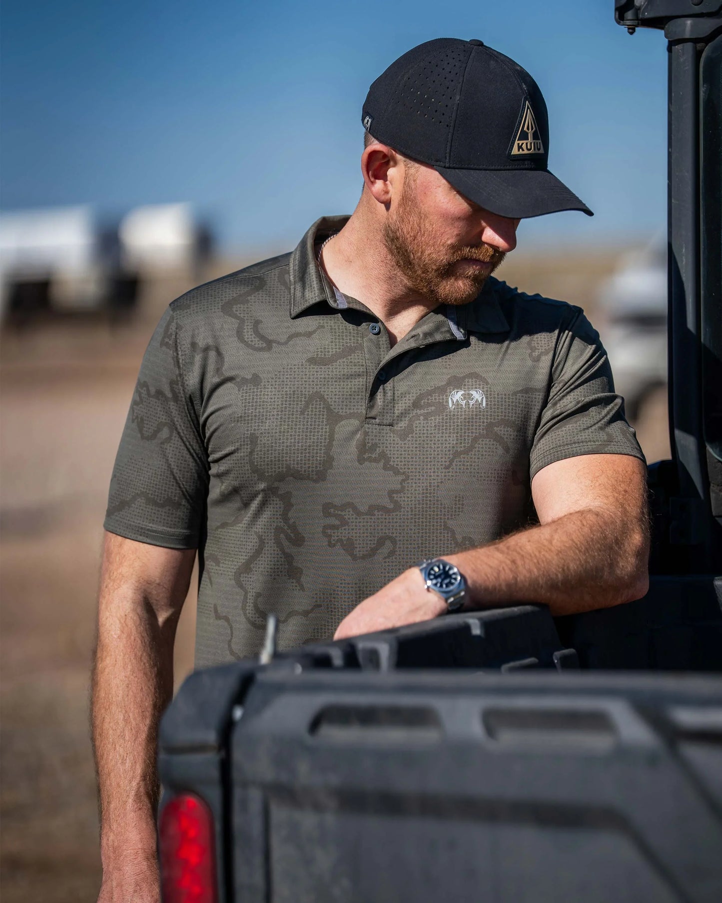 KUIU Performance Polo | Steel Blue Tonal