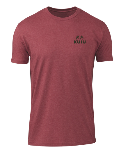KUIU Here to Hunt Back Logo T-Shirt | Cardinal