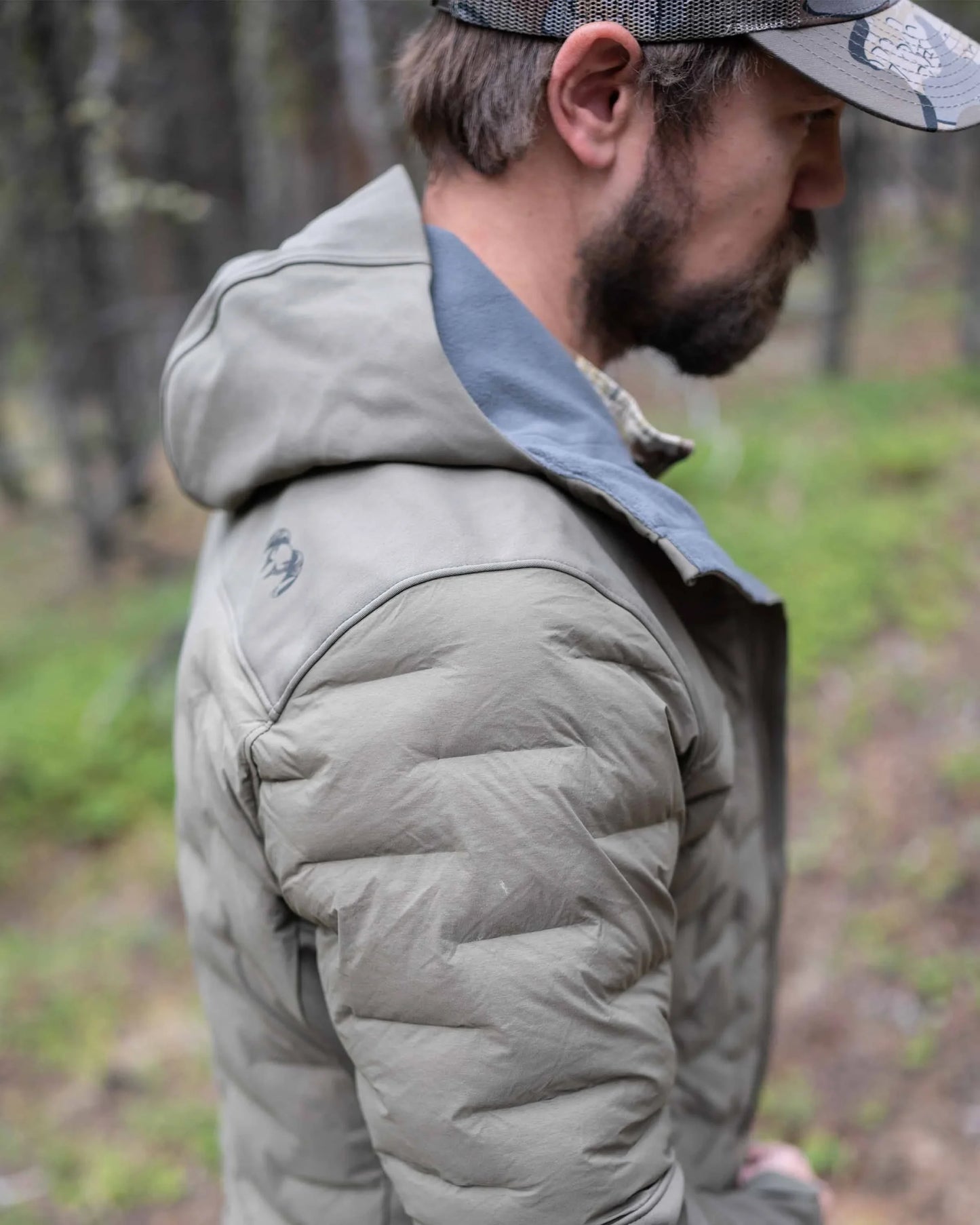 Axis Thermal Hybrid Hooded Jacket | Gunmetal