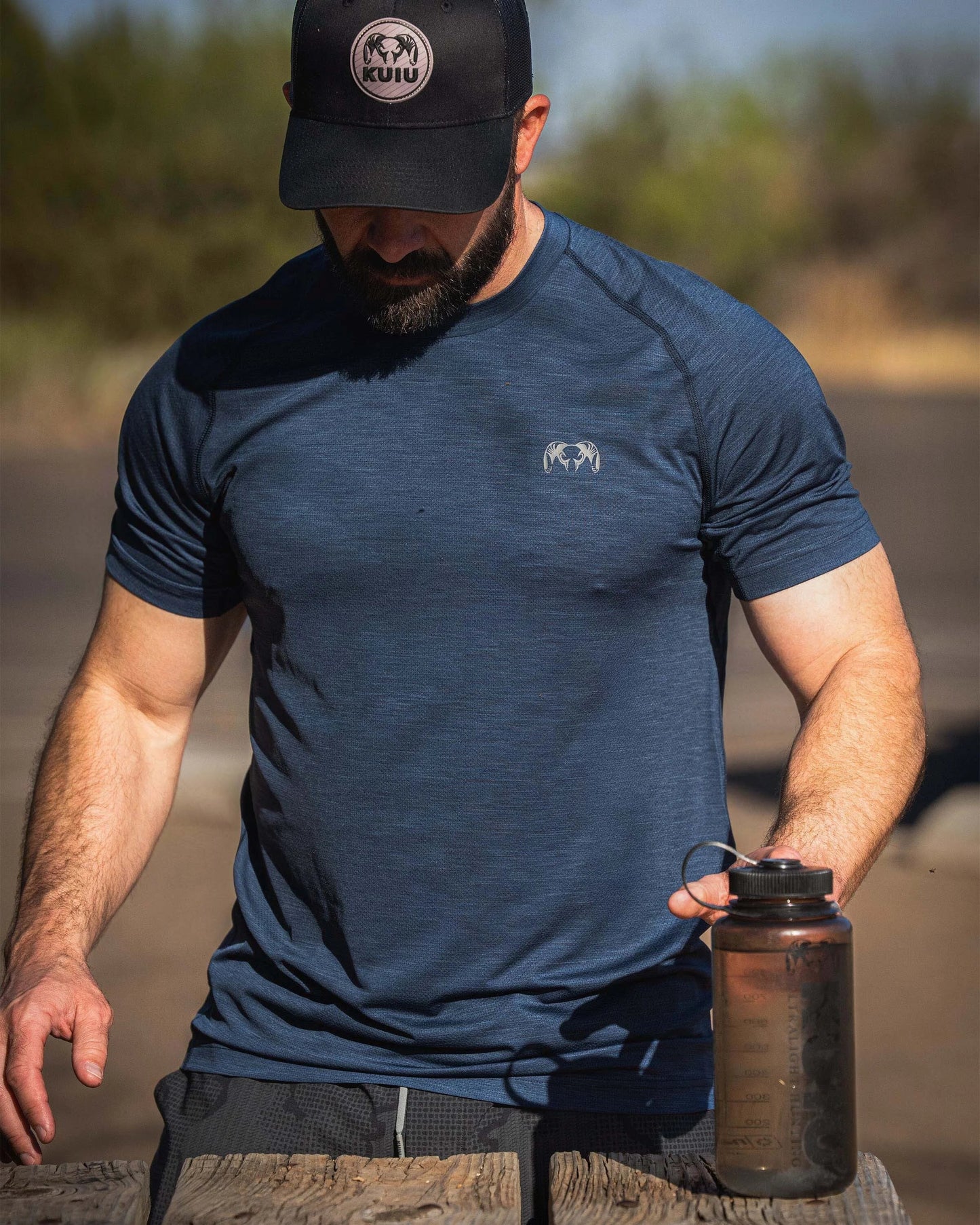 EnduroMesh SS Crew | Midnight Blue Heather