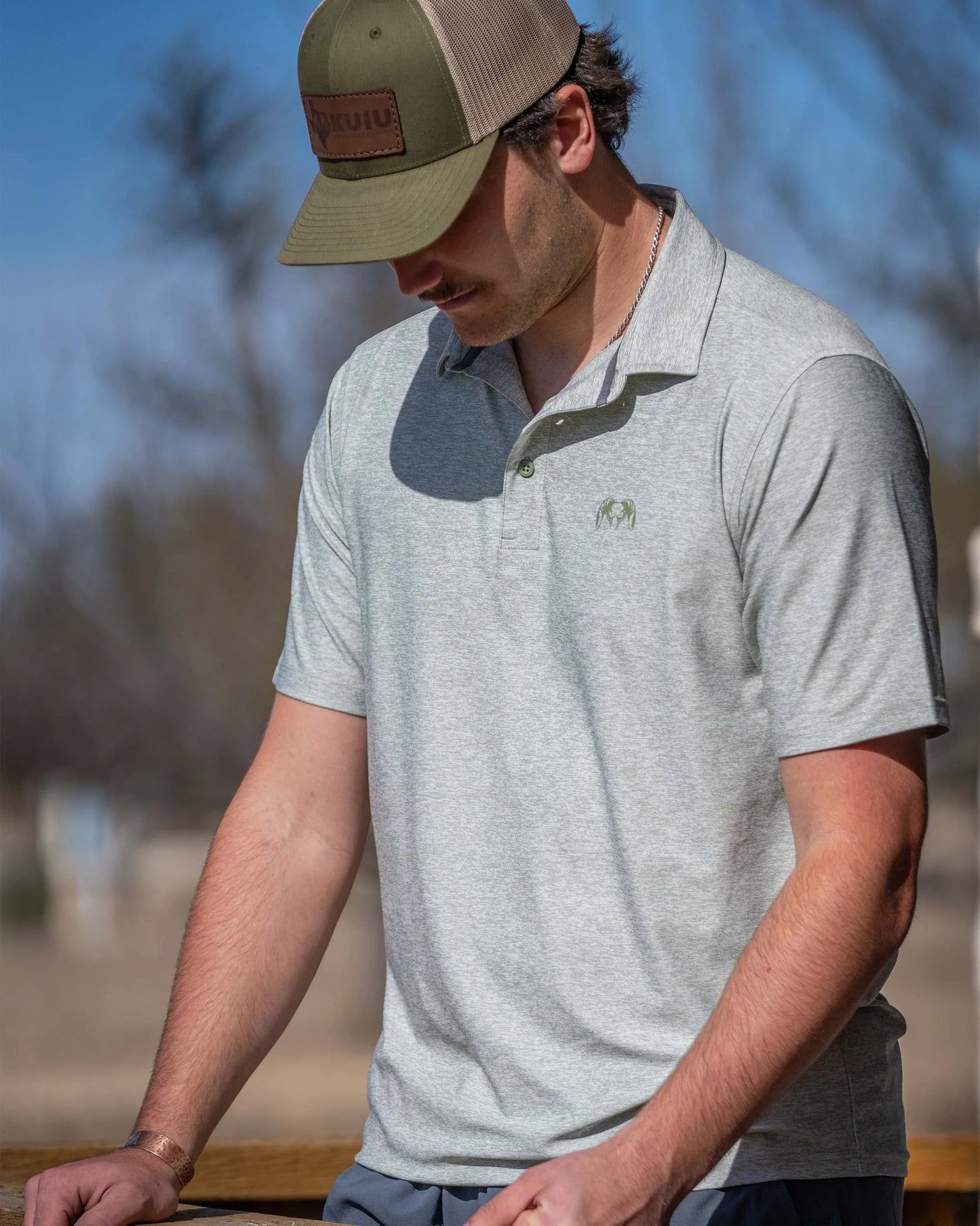 KUIU Performance Polo | Heather Buckbrush