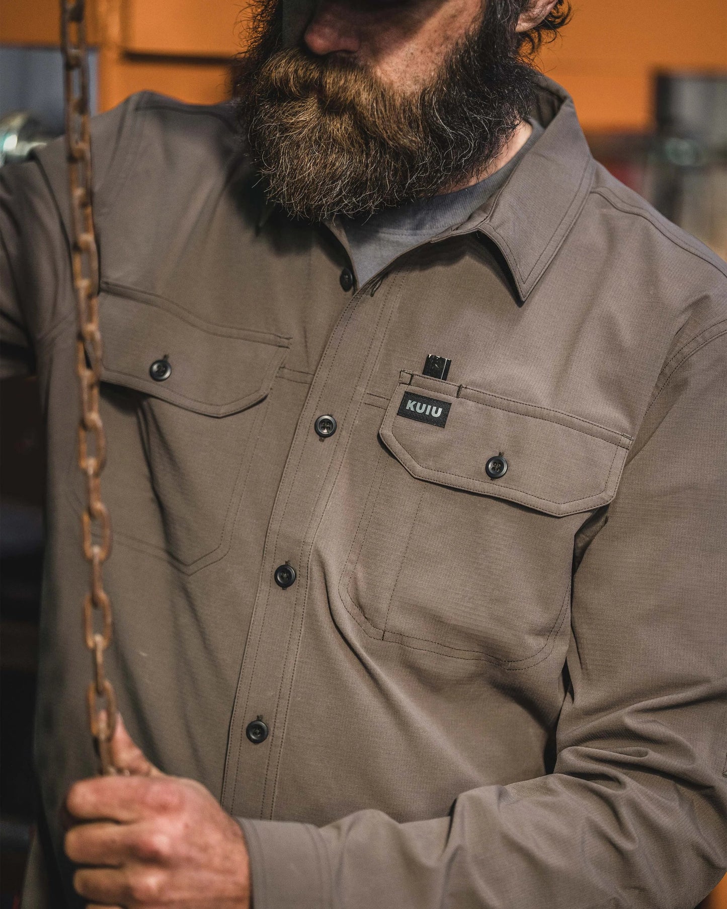Gauge LS Work Shirt | Asphalt