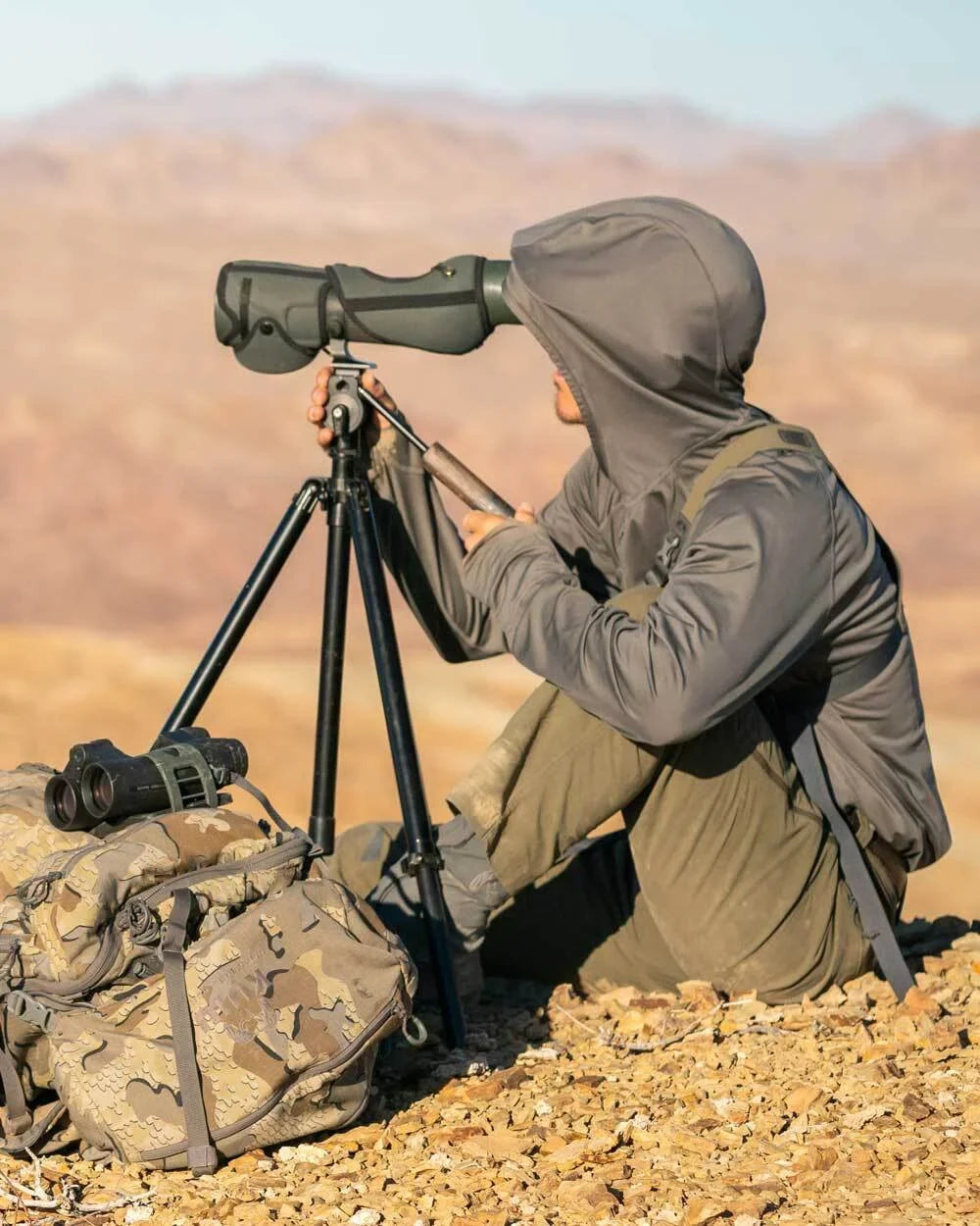 Gila LS Hoodie Gritstone | Silt Gritstone