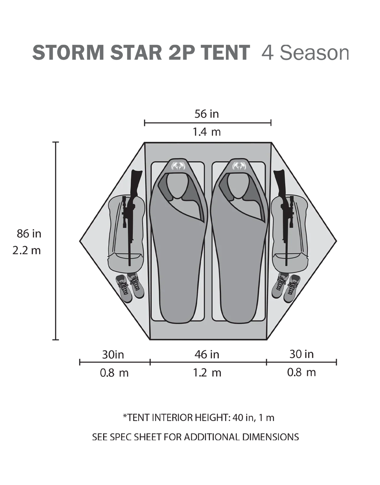 Storm Star 2 Person Tent Set | Major Brown