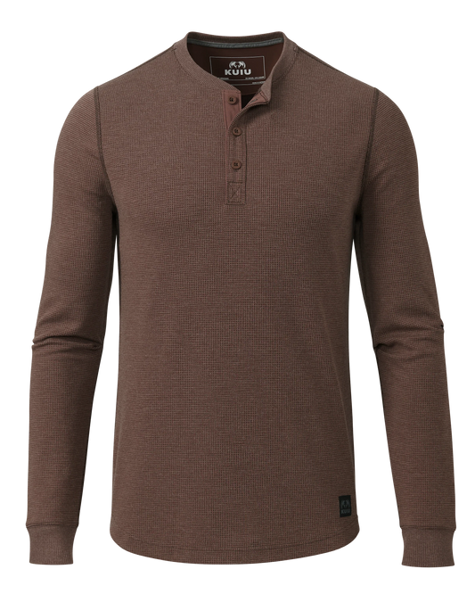 Canyon Waffle Henley | Cedar Heather
