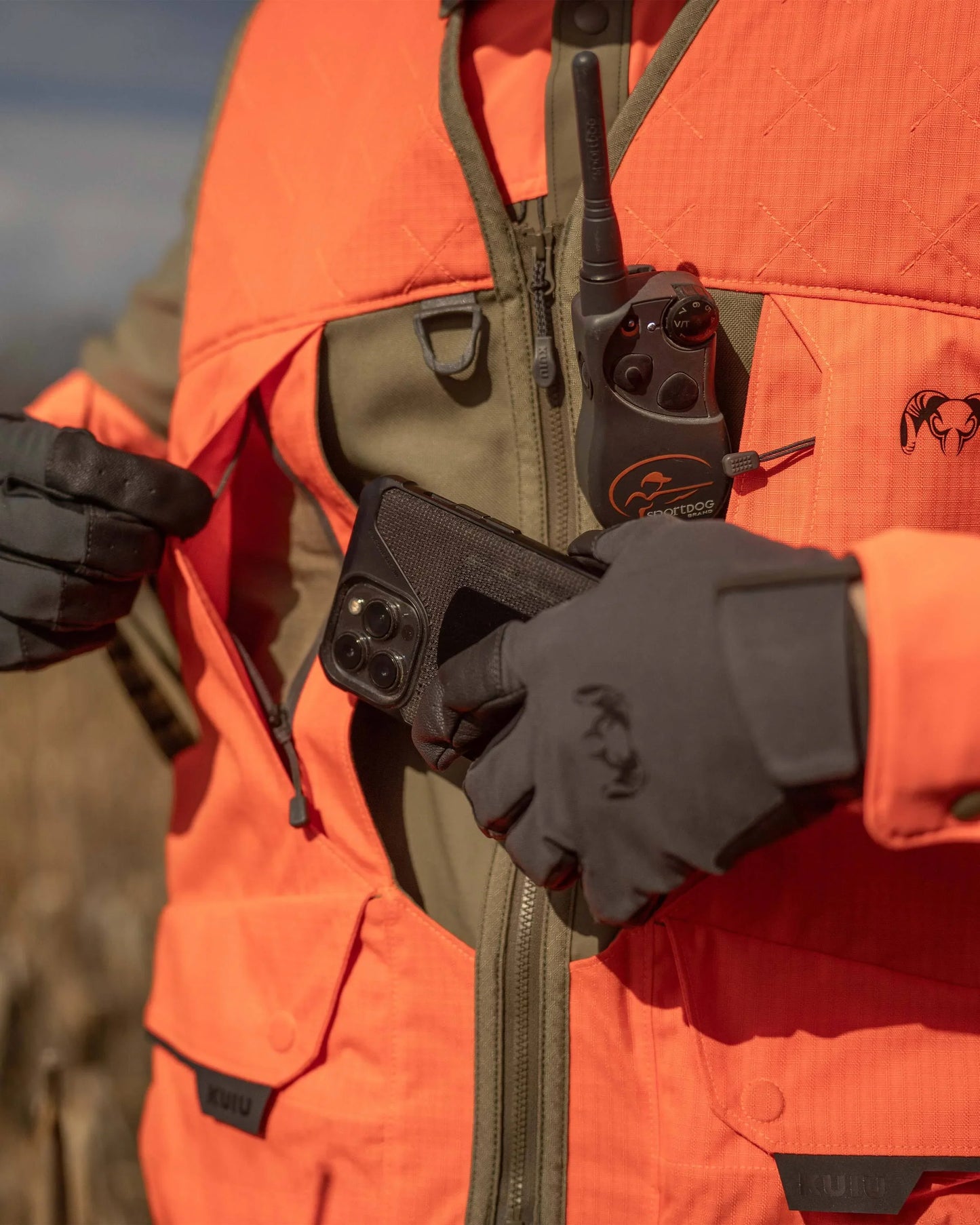 Core Upland Vest | Khaki/Blaze Orange
