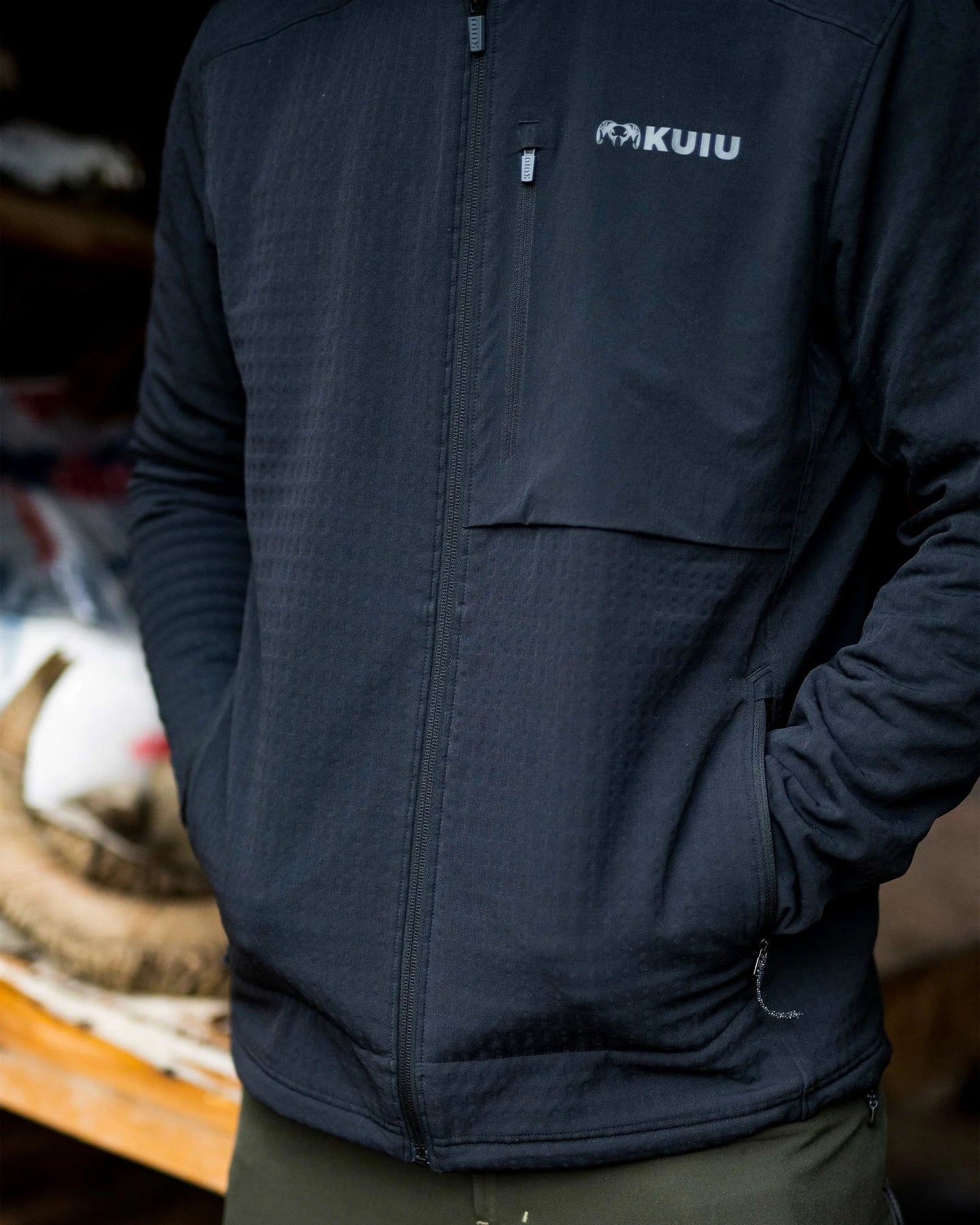 Blockfield Fleece Hoodie | Gunmetal