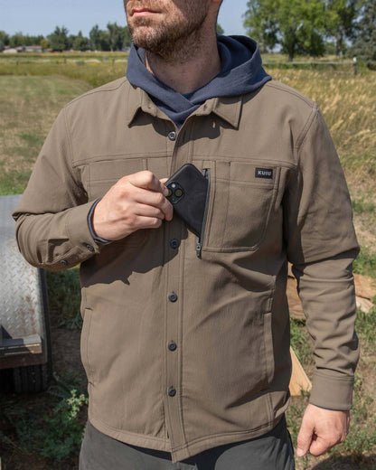 Motive Flannel Lined Shirt Jacket | Steel Blue