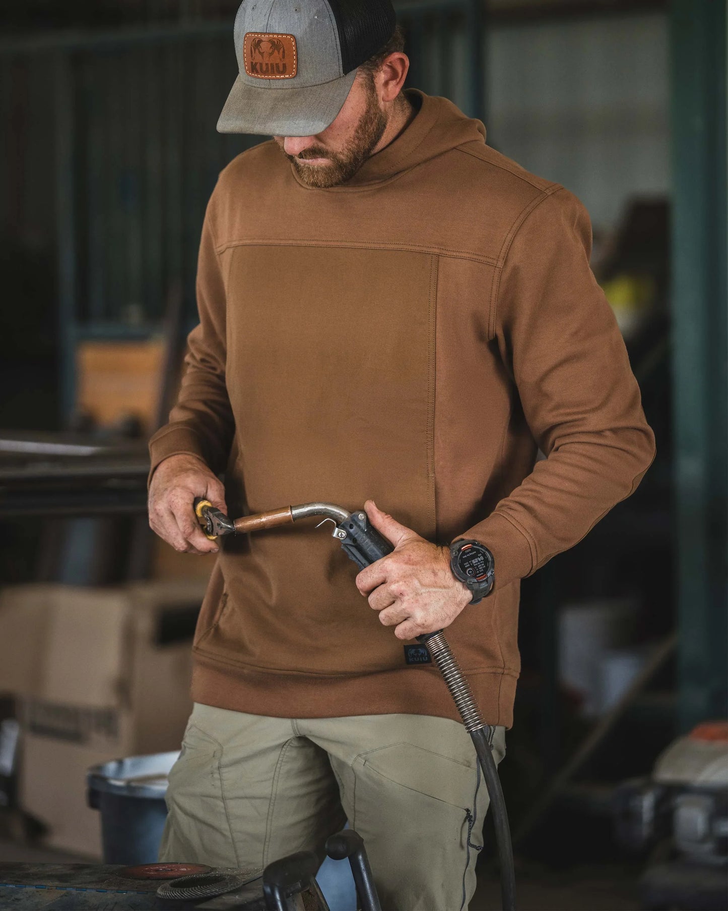 Workgrade Utility Hoodie | Saddle